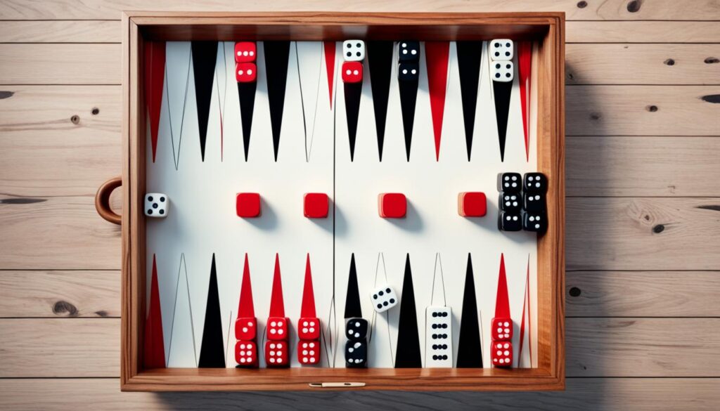 how does the gambling dice work in backgammon